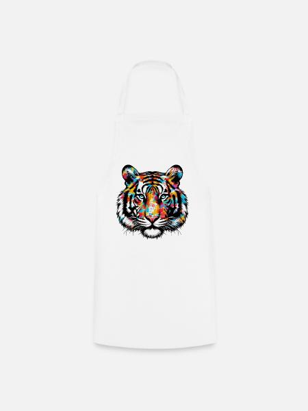 Tiger - Kochschürze - Weiß