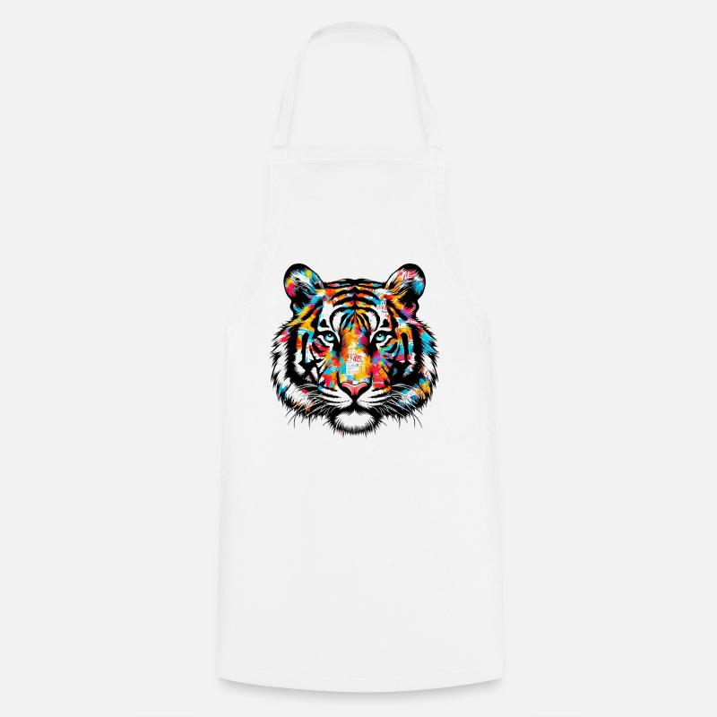 Tiger - Kochschürze - Weiß