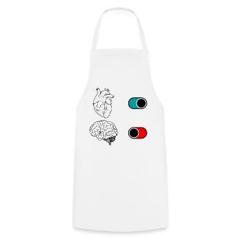 Nocturnal Crescent Duo - Cooking Apron - white - Front - AI Model Male 185 dark (185cm)