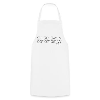 coordinates London - Cooking Apron - white - Front - AI Model Male 185 dark (185cm)