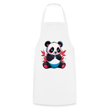 Panda Bear - Cooking Apron - white - Front - AI Model Male 185 dark (185cm)