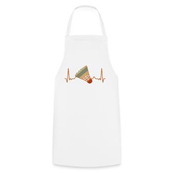 Badminton player badminton games game Vintage - Cooking Apron - white - Front - AI Model Male 185 dark (185cm)