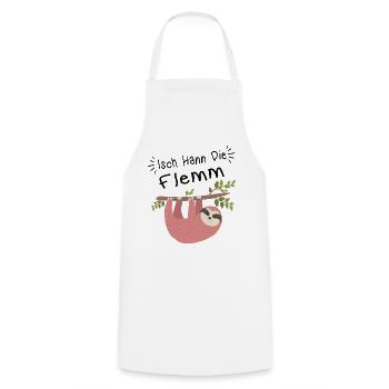 Isch Hann the Flemm Saarland Saarland dialect - Cooking Apron - white - Front - AI Model Male 185 dark (185cm)