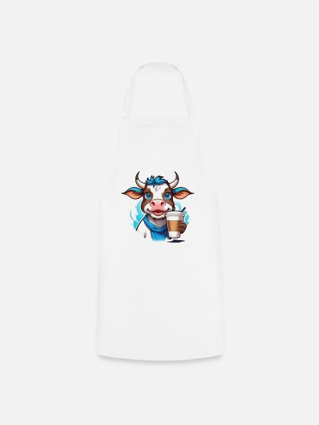 Coffee Cow - Kochschürze - Weiß