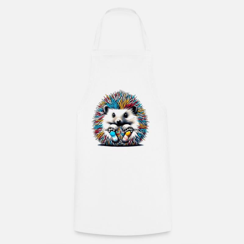 Hérisson - Tablier de cuisine - blanc