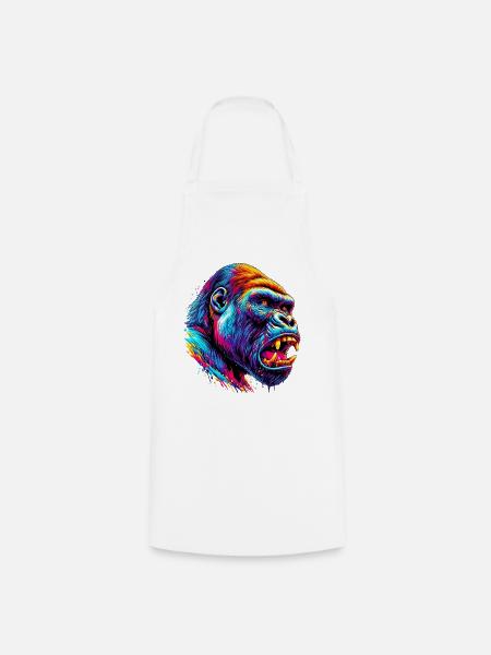 Gorilla - Kochschürze - Weiß