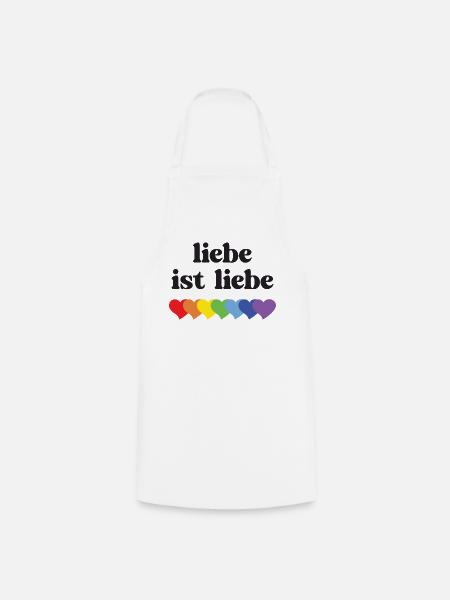 LGBT Pride Month - Liebe ist Liebe - Kochschürze - Weiß