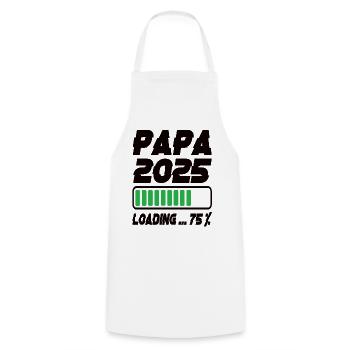 Papa 2025 Chargement - Tablier de cuisine - blanc - Devant - AI Model Male 185 dark (185cm)