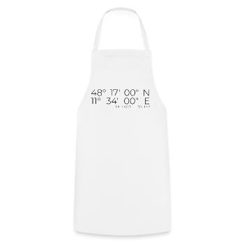 Coordinates Unterschleissheim - Cooking Apron - white - Front - AI Model Male 185 dark (185cm)
