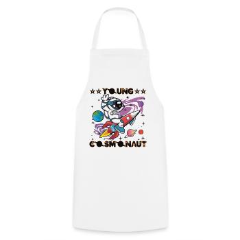 Young cosmonaut - Cooking Apron - white - Front - AI Model Male 185 dark (185cm)