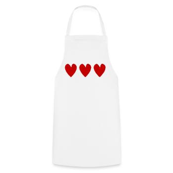 HEART. MOM. MOTHER'S DAY. FEAST. HAPPY BIRTHDAY - Cooking Apron - white - Front - AI Model Male 185 dark (185cm)