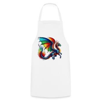 Dragon - Cooking Apron - white - Front - AI Model Male 185 dark (185cm)