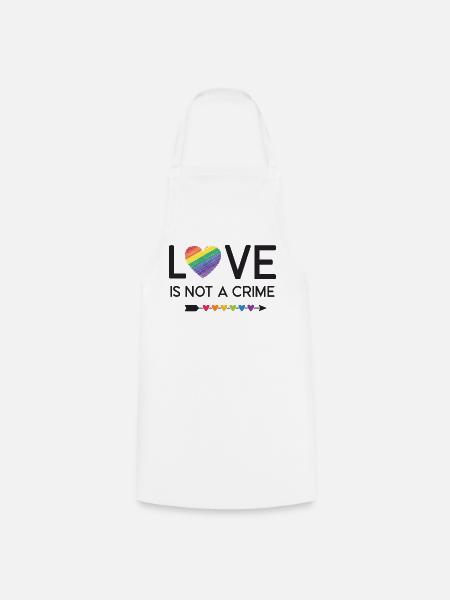 LGBT Pride Month - Liebe ist kein Verbrechen - Kochschürze - Weiß