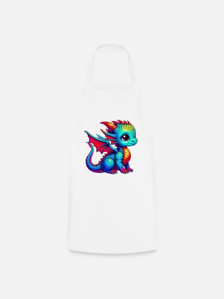 Drache - Kochschürze - Weiß
