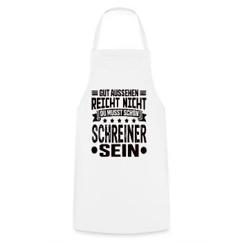 Carpenter Master Carpenter Carpentry Carpentry - Cooking Apron - white - Front - AI Model Male 185 dark (185cm)