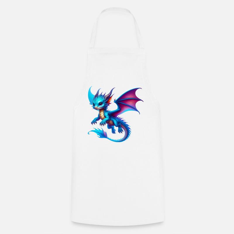 Drache - Kochschürze - Weiß