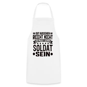 Soldier - Cooking Apron - white - Front - AI Model Male 185 dark (185cm)