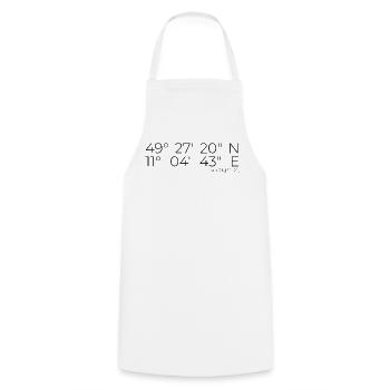 Coordinates Nuremberg - Cooking Apron - white - Front - AI Model Male 185 dark (185cm)