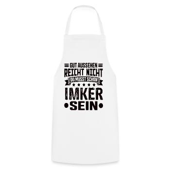 Beekeeper - Cooking Apron - white - Front - AI Model Male 185 dark (185cm)