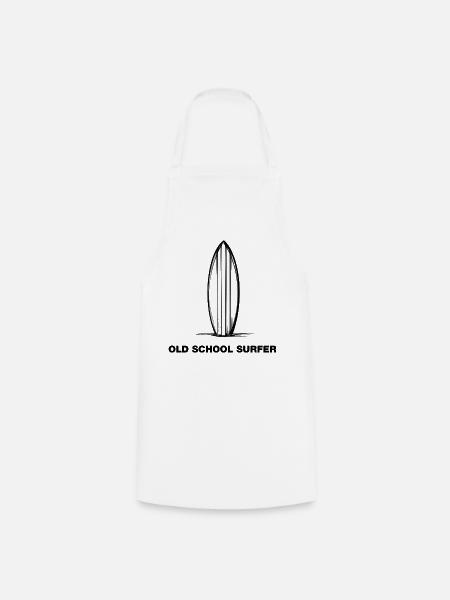 Old School Surfer - Kochschürze - Weiß