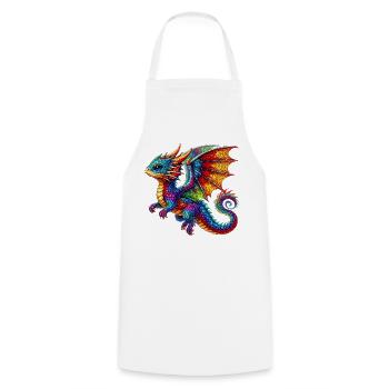 Dragon - Cooking Apron - white - Front - AI Model Male 185 dark (185cm)