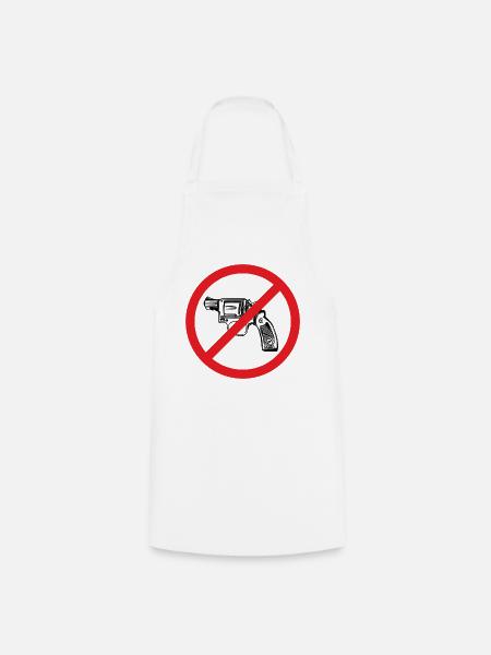 Stop War / Revolver verboten! - Kochschürze - Weiß