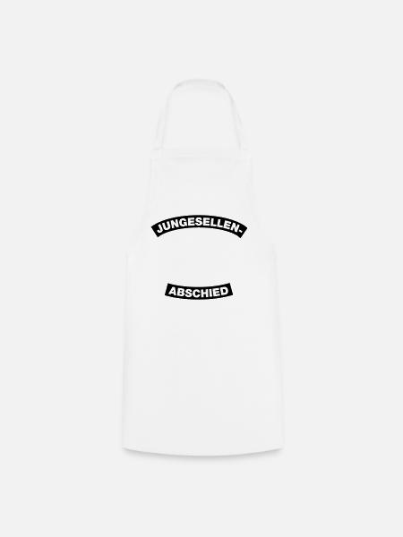 Junggesellenabschied Rahmen Element 1C (MC-Style) - Kochschürze - Weiß