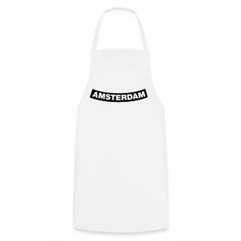 Amsterdam Chapter Element 1C (JGA MC-Rocker-Style) - Cooking Apron - white - Front - AI Model Male 185 dark (185cm)