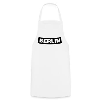 Berlin Chapter Element 1C (JGA MC-Rocker-Style) - Cooking Apron - white - Front - AI Model Male 185 dark (185cm)