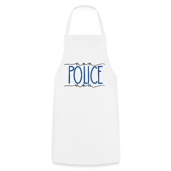 Policewoman Proud Mom Cute Gift - Cooking Apron - white - Front - AI Model Male 185 dark (185cm)