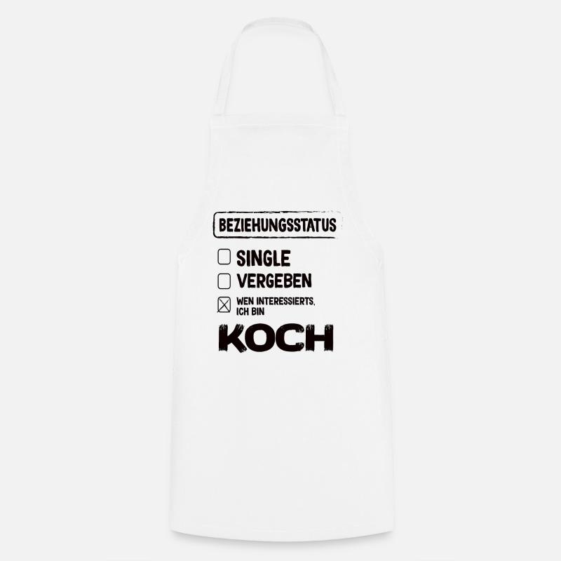 Koch Beziehungsstatus - Kochschürze - Weiß