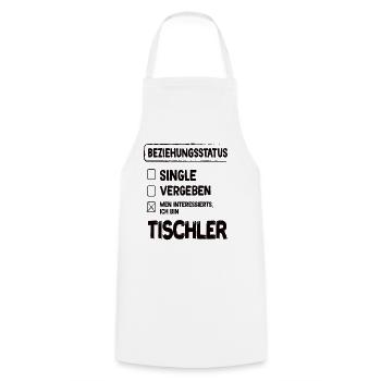 Carpenter Relationship Status - Cooking Apron - white - Front - AI Model Male 185 dark (185cm)