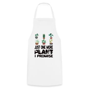 Just One More Plant I Promise Pflanze Pflanzen - Cooking Apron - white - Front - AI Model Male 185 dark (185cm)