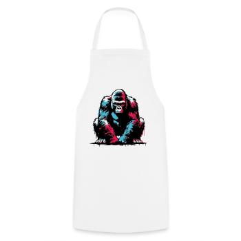 Gorilla - Cooking Apron - white - Front - AI Model Male 185 dark (185cm)