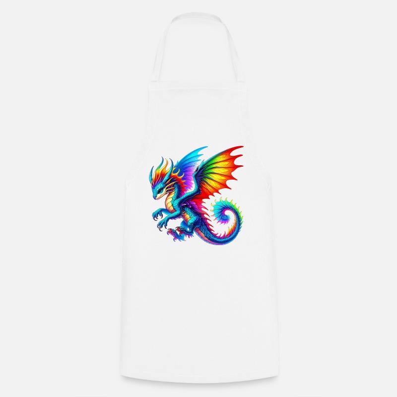 Drache - Kochschürze - Weiß