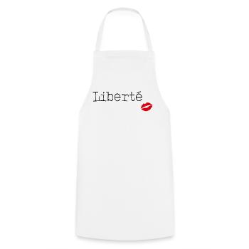 Liberté - Little French Speaking - Kochschürze - Weiß - Vorne - AI Model Male 185 dark (185cm)