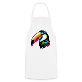 Toucan - Cooking Apron - white - Front - AI Model Male 185 dark (185cm)