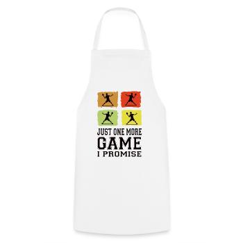 Just One More Game I Promise Pickleball - Cooking Apron - white - Front - AI Model Male 185 dark (185cm)