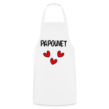 HAPPY FATHER'S DAY. DAD. FATHER'S DAY. FATHER - Cooking Apron - white - Front - AI Model Male 185 dark (185cm)