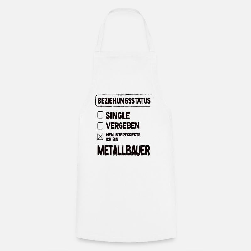 Statut de la relation de métallurgiste Métallurgiste Construction métallique - Tablier de cuisine - blanc