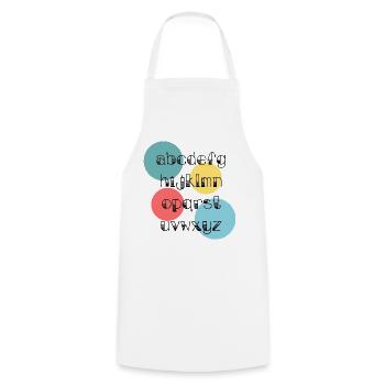 MISTRESS. THANK YOU. THANK YOU MISTRESS. MISTRESS - Cooking Apron - white - Front - AI Model Male 185 dark (185cm)
