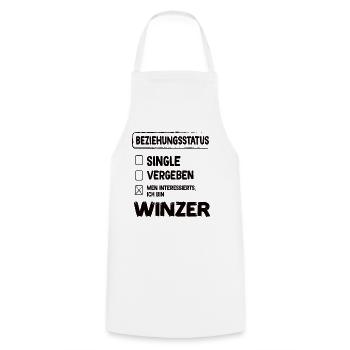 Winemaker Relationship Status Winemaker Wine Profession - Cooking Apron - white - Front - AI Model Male 185 dark (185cm)