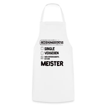 Statut de la relation maîtresse Maître métier - Tablier de cuisine - blanc - Devant - AI Model Male 185 dark (185cm)