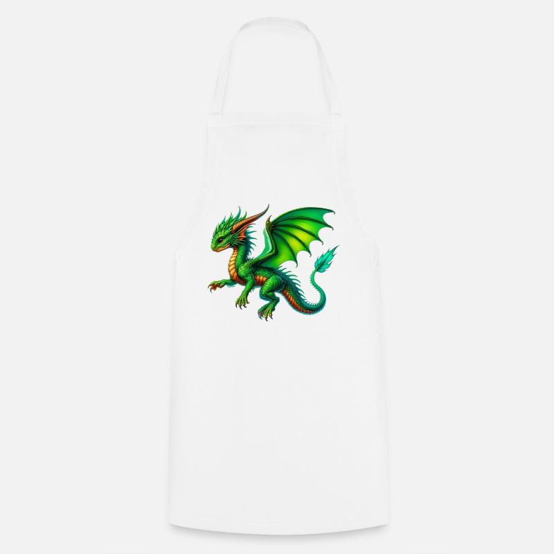Drache - Kochschürze - Weiß