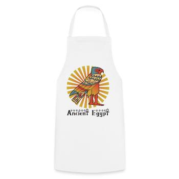 Égypte ancienne - Tablier de cuisine - blanc - Devant - AI Model Male 185 dark (185cm)