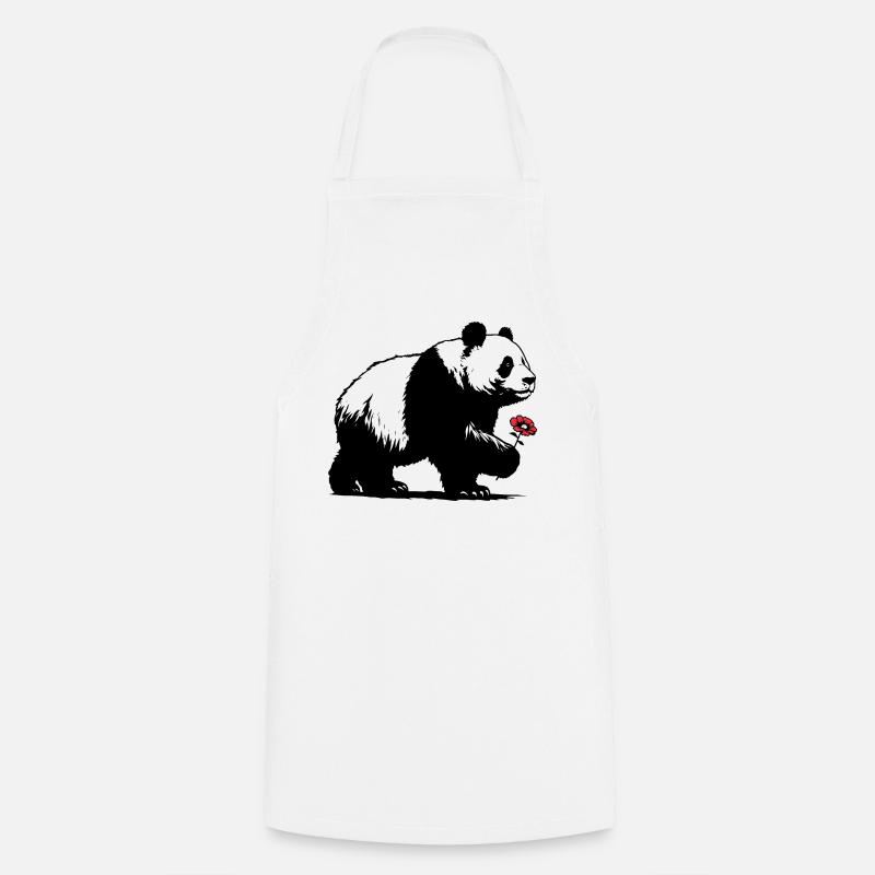 Panda - Kochschürze - Weiß