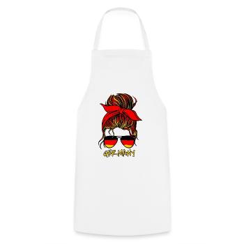 German Girl German Girl Germany Flag - Cooking Apron - white - Front - AI Model Male 185 dark (185cm)