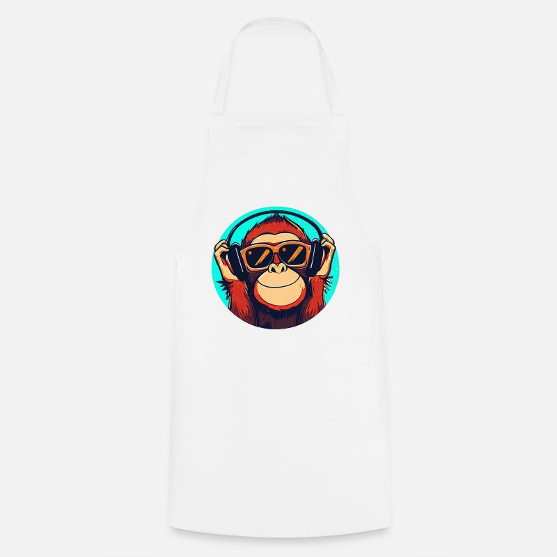 Singe - Tablier de cuisine - blanc