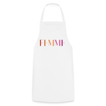 LGBT Pride Month - Lesbian Love. Femme - Cooking Apron - white - Front - AI Model Male 185 dark (185cm)