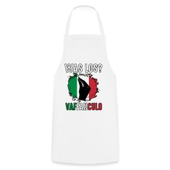Italie Vaffanculo italien - Tablier de cuisine - blanc - Devant - AI Model Male 185 dark (185cm)